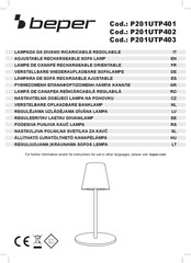 Beper P201UTP402 Use Instruction