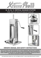 Xtreme Power 95403-XP Owner's Manual And Safety Instructions