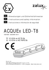 zalux ACQUEx LED-T8 Instructions And Safety Information