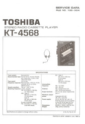 Toshiba KT-4568 Service Data