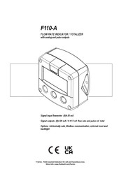 Fluidwell F110-A Manual
