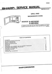 Sharp R-6G10 Service Manual