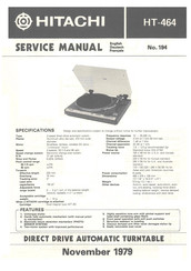 Hitachi HT464 Service Manual