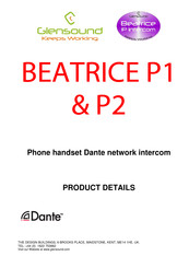 Glensound Dante BEATRICE P1 Manual