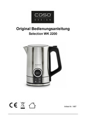 CASO DESIGN Selection WK 2200 Original Operating Manual