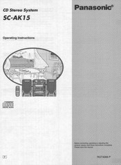 Panasonic SC-AK15 Operating Instructions Manual