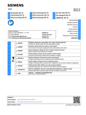 Siemens 3RU2126 8K Series Operating Instructions Manual