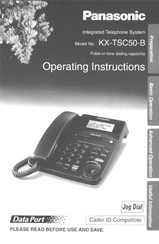 Panasonic KXTSC50B - PHONE/ANSWER MACHINE Operating Instructions Manual