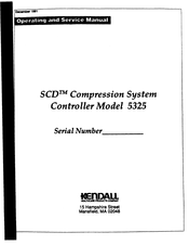 kENDALL SCD 5325 Operating And Service Manual