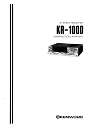 Kenwood KR-1000 Instruction Manual