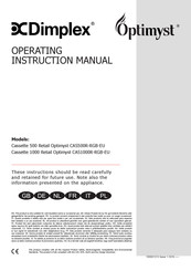 Dimplex CAS1000R-RGB-EU Operating Instructions Manual