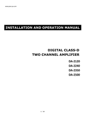 PEAS DA-2120 Installation And Operation Manual