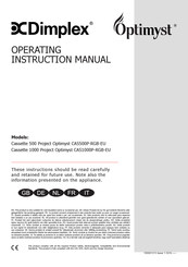 Dimplex CAS500P-RGB-EU Operating Instructions Manual