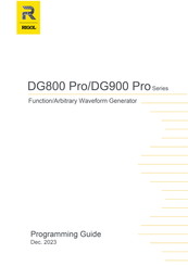 Rigol DG800 Pro Series Programming Manual