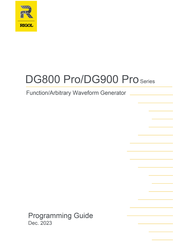 Rigol DG852 Pro Programming Manual