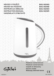 Gallet BOU 802WR Instruction Manual