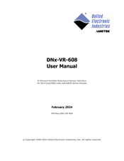 Ametek DN VR-608 Series User Manual