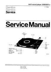 Philips 22GC037 Service Manual