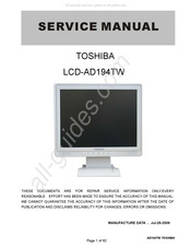 Toshiba LCD-AD194TW Service Manual