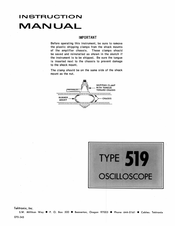 Tektronix 519 Instruction Manual