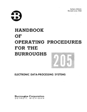 burroughs 205 Handbook