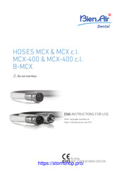 Bien-Air Dental MCX c.l. Instructions For Use Manual