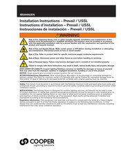 Cooper Prevail/USSL Installation Instructions Manual
