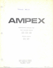 Ampex 1070 Maintenance Manual