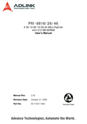 ADLINK Technology PXI-9826 User Manual
