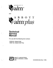 Abbott aim plus Technical & Service Manual