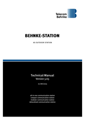 Telecom Behnke BEHNKE-STATION Technical Manual