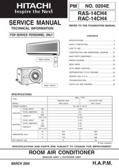 Hitachi RAS-14CH4 Service Manual