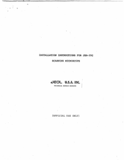 JEOL JSM-35C Installation Instructions Manual