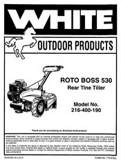 White Outdoor Products ROTO BOSS 530 Quick Start Manual
