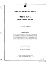 HP 3575A Manual