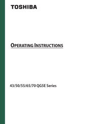 Toshiba 70 QG5E Series Operating Instructions Manual