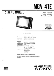 Sony MGV-41E Service Manual