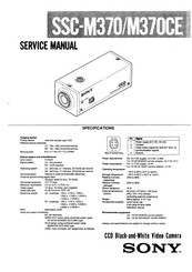 Sony SSC-M370 Service Manual