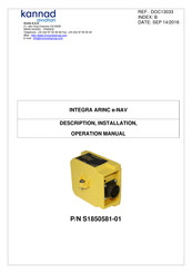Kannad INTEGRA ARINC e-NAV Installation & Operation Manual