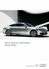 Audi A7 Sportback 2012 Owner's Manual
