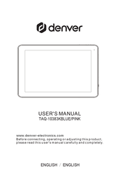 Denver TAQ-10383KBLUE/PINK User Manual
