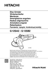 Hitachi G 12SA2 Handling Instructions Manual