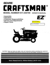 Sears CRAFTSMAN EZ3 917.256700 Owner's Manual