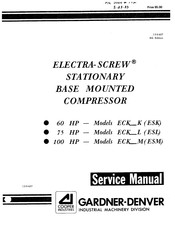 Gardner Denver ELECTRA-SCREW 75 HP Service Manual