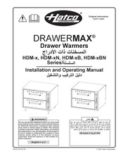 Hatco DRAWERMAX HDM-3 Installation And Operating Manual