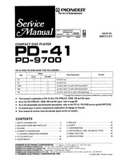 Pioneer PD-9700 Service Manual