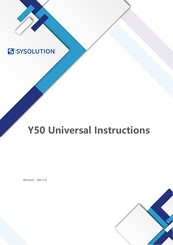 SYSOLUTION Y50 Universal Instructions