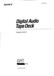 Sony DTC59ES Operating Instructions Manual