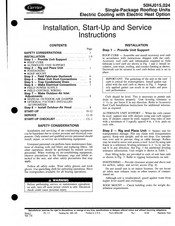 Carrier 50HJ024 Installation, Start-Up And Service Instructions Manual