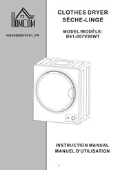 HOMCOM B61-007V90WT Instruction Manual